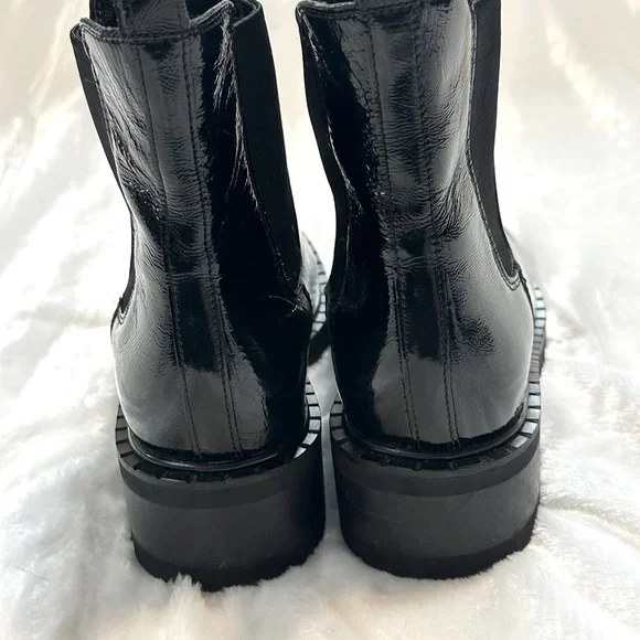 C La CANADIENNE Patent Leather Black  Boots, Size 9 - Picture 10 of 14